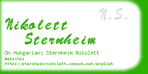 nikolett sternheim business card